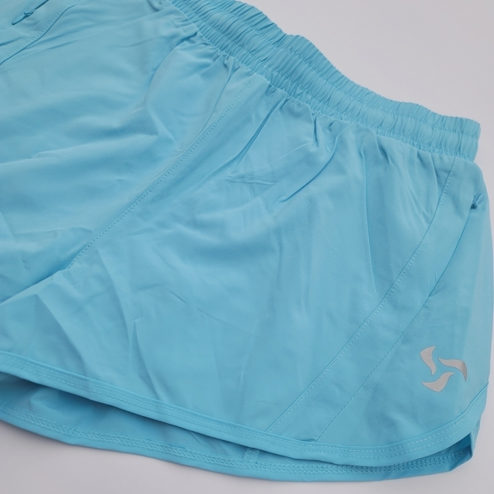 Pedigree FreeRUN High Waist Lined Shorts with Zipper Pockets | Blue - Picture 5 of 9
